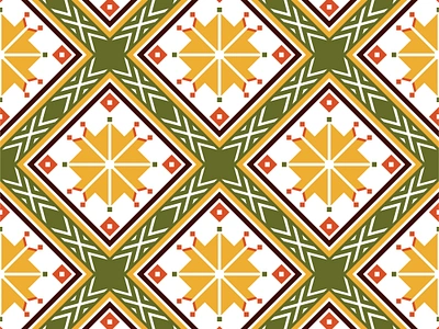 Pattern ornament ethnic floral folk art geometry ornament pattern print slavic vector