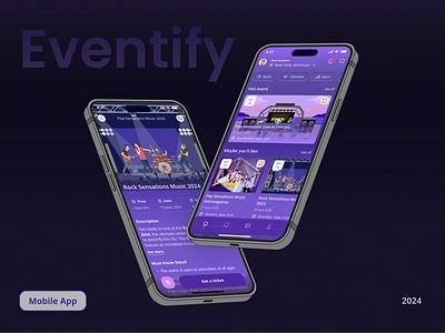 Eventify - Event Ticketing App app mobile design ui ux