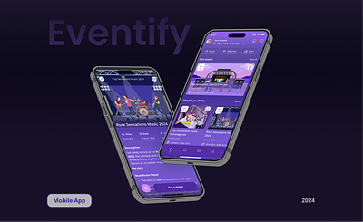 Eventify - Event Ticketing App app mobile design ui ux