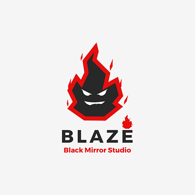 BLAZE LOGO FOR BLACK MIRROR STUDIO animation branding design graphic design illustration logo typography ui ux vector