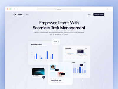 Corebit - Sass Landing Page Design cards creative dashboard dribbblers figma graphs insights inspiration landing page saas ui uiux ux web web design