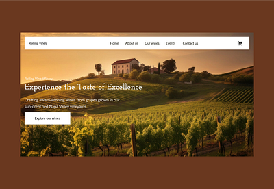 Winery Landing page UI exploration design figma homepage landing page ui ui design web web design website design winery