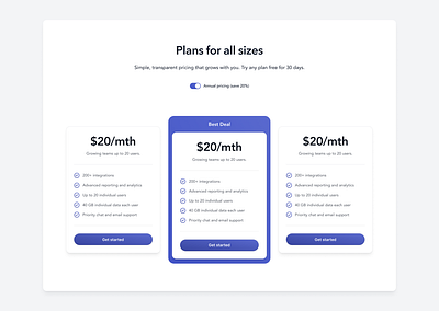 ✤ Pricing Section UI branding design responsive design ui user interface ux