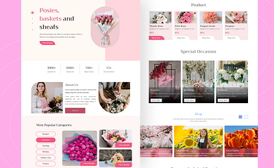 Customized Floral Bouquet Selling Website animation app design branding design e learning website ecommerce website graphic design illustration logo marketing website motion graphics ui ui design ux ux design ux research vector web design website design