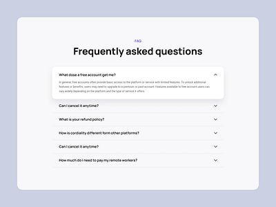 Frequently Asked Questions (FAQs) design faq faqs figma template design typography ui ux