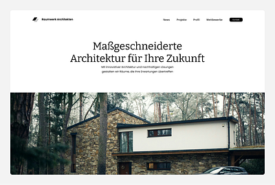 Raumwerk Architekten architects architecture clean hero modern ui ux website