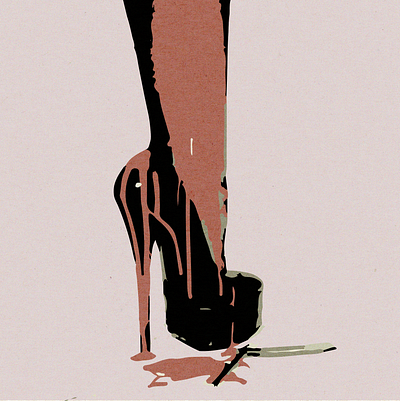 Illustration of a woman's leg graphic design illustration