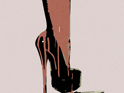 Illustration of a woman's leg graphic design illustration