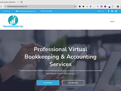 Bookkeeping and Accounting Website above the fold accounting bookkeeping design finance financial fresh minimal minimalistic modern simple simple design sleek ui ux web design webflow website design webwave wix studio
