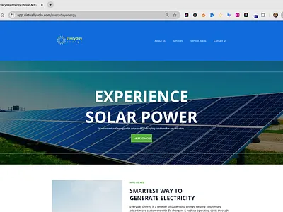 Solar and EV Charging Solutions Website above the fold branding contact form ev charging graphic design intake form lead capture lead generation modern renewable energy simple sleek solar sustainability ux web design webflow website design webwave wix studio