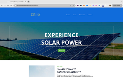 Solar and EV Charging Solutions Website above the fold branding contact form ev charging graphic design intake form lead capture lead generation modern renewable energy simple sleek solar sustainability ux web design webflow website design webwave wix studio