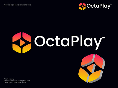 Octaplay and Play button Music logo design best logo brand brand identity branding logo logo design logotype media logo modern logo multimedia music music logo music player o letter logo octaplay play button play logo smart logo