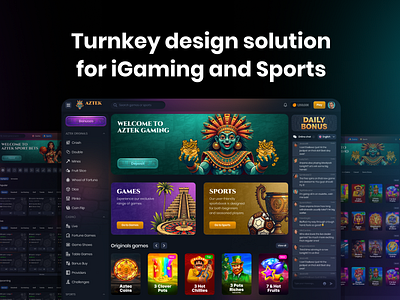 Online Casino and Sports website • iGaming 3d betting branding casino figma template gambling graphic design igaming ui ui ux web design website design