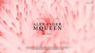 Alexander McQueen website redesign figma uxui web design