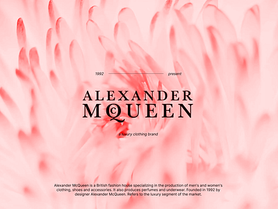 Alexander McQueen website redesign figma uxui web design