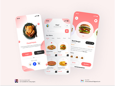 Food App Design design food graphic design mobile app ui ux