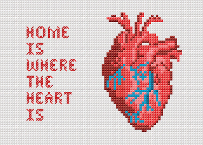 Pixel Love bird heart home illustrations paris pixel proverbs