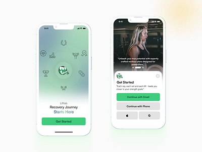Onboarding Screens for LiftLab mobile mobile ui powerlifting app ui uiux ux