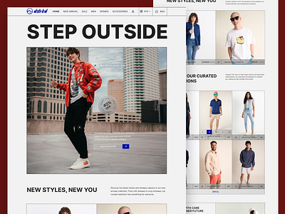 DASTRKD - Modern Fashion E-commerce Website Design clothing e commerce ui ux uxui web design