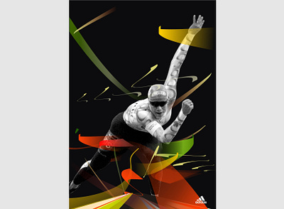 "Adidas", ad illustrations, 2005 advert graphic design illustration