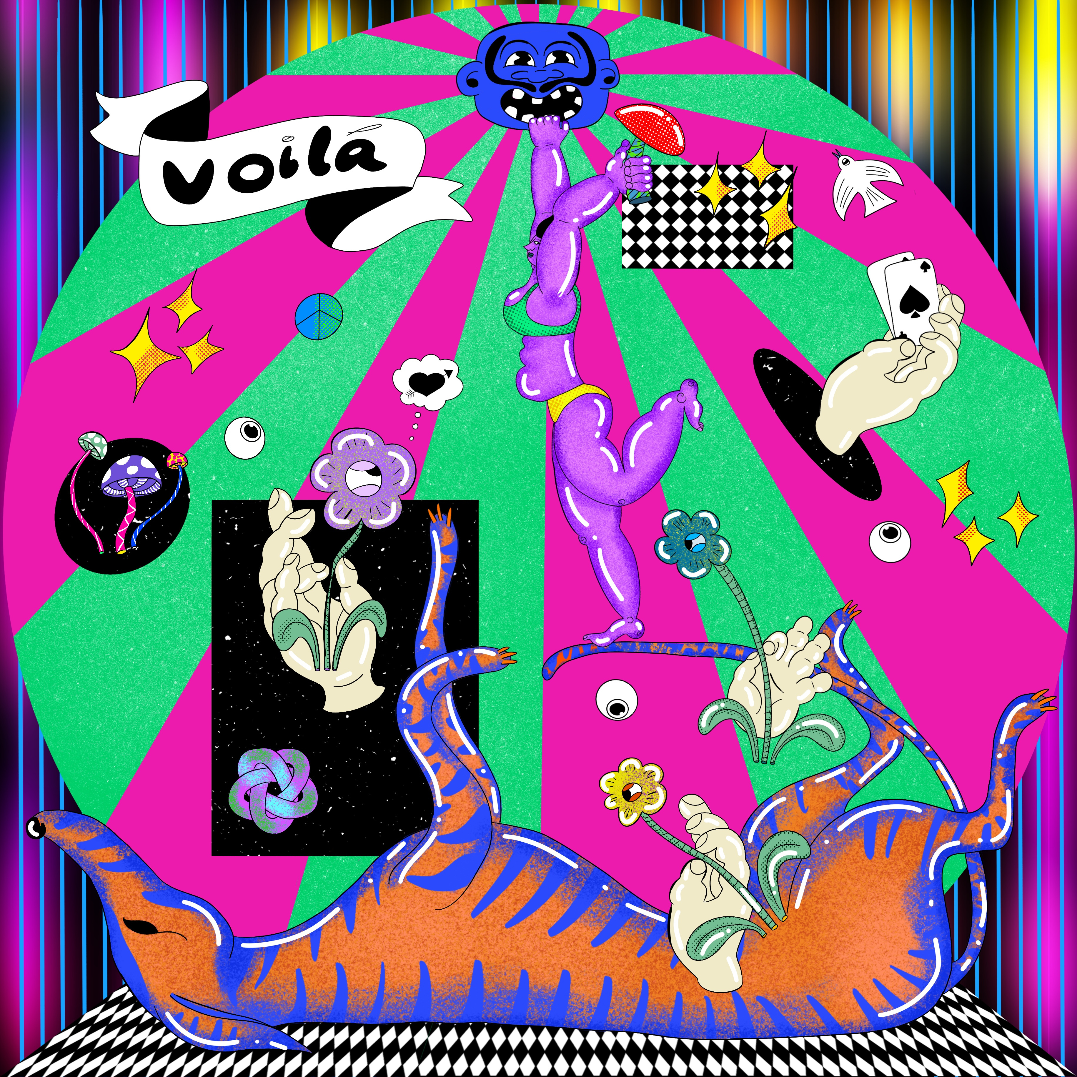 Acid circus 2dillustration acid acid art acid illustration circus circus illustration digitalart happy acid illustration surrealism