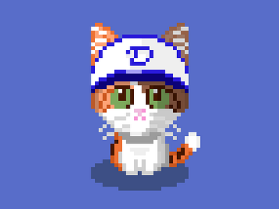 Clementine apen cat clementine gato ilustración pixel pixelart pixelartist thewalkingdead twd