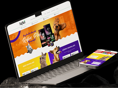 Cat and Dog Food Web Site landing page ui web web design