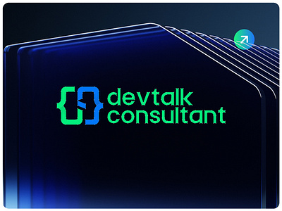 DevTalk Consultant Web Developer Agency Logo Design. logo