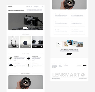 LENSMART ecommerce landing page webdesign