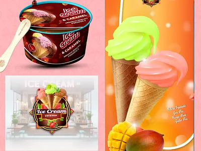 Ice Cream Logo Brand Identity branding graphic design logo logo branding logo design logo idea logo tpy