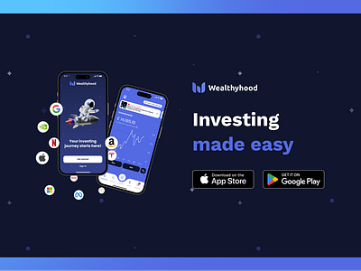 Wealthyhood investing screenshots fintech mobile app ui