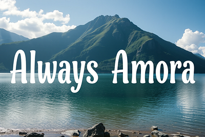 Always Amora -display font design font font sans serif graphic design logo