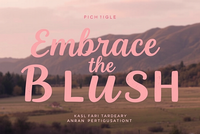 Embrace the Blush-display font design font font sans serif graphic design illustration logo