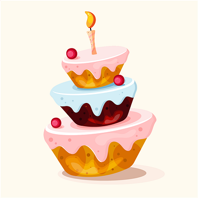 Cake adobe illustration design graphic design illustration vector дизайн