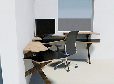 Home office desk, plywood, 2010 desk furniture design home office