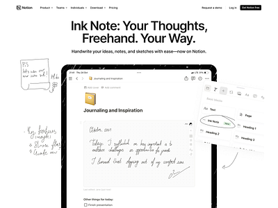 Notion - new feature concept features ideas ipad notes notion product design productivity saas scribble sketching tablet ui uiux