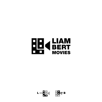 Liam Bert Movies Logo Project animal branding creative logo cute logo design film reel logo graphic design illustration lb film reel logo lb movie logo logo ui vector