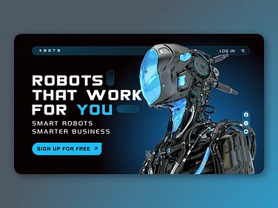 XBOTS hero section design #6 bitcoin branding clean clean ui coins design futuristic graphic design header hero section illustration landing page logo modern naim has nft ui ux vector website