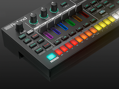 Roland TR-6S 3d branding graphic design groovebox roland