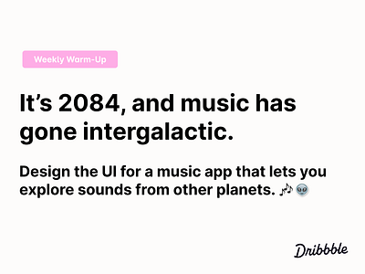 Design the UI for an Intergalactic Music App 🎧🌌 apple music branding community design dribbble dribbbleweeklywarmup illustration music app prompt spotify ui weekly warm up youtube music