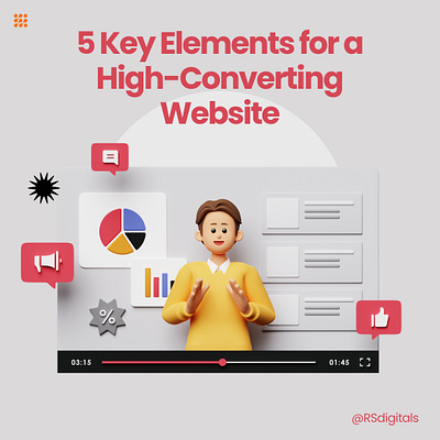 5 Key Elements for a High-Converting Website branded website mobile friendly design shopify theme website website development website speed wix wordpress