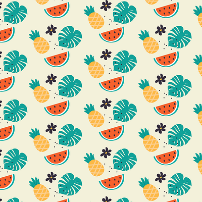 The summer pattern adobe illustration branding design graphic design illustration vector дизайн