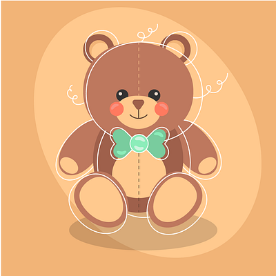 Cute teddy bear adobe illustration design graphic design illustration vector дизайн