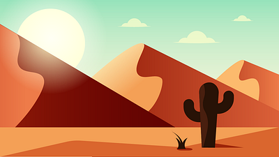 The desert is hot adobe illustration design graphic design illustration vector дизайн