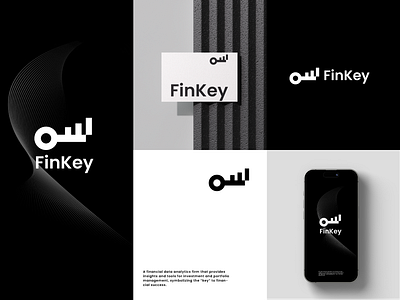 Finkey analyse analytics branding data door finance financial key logo open portal tech technology