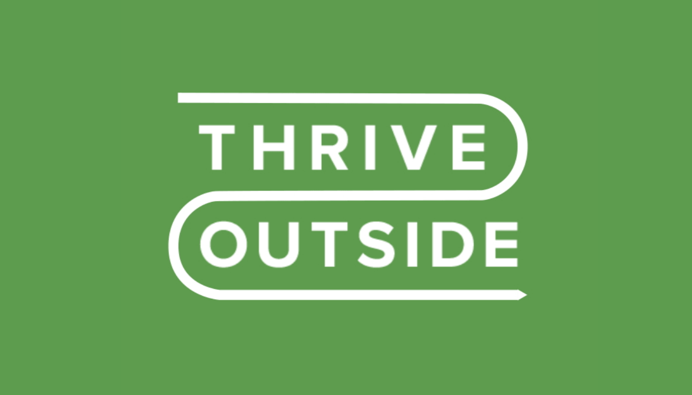 Thrive Outside animation branding children color guidelines identity kids logo nonprofit ooh outdoor pattern signage