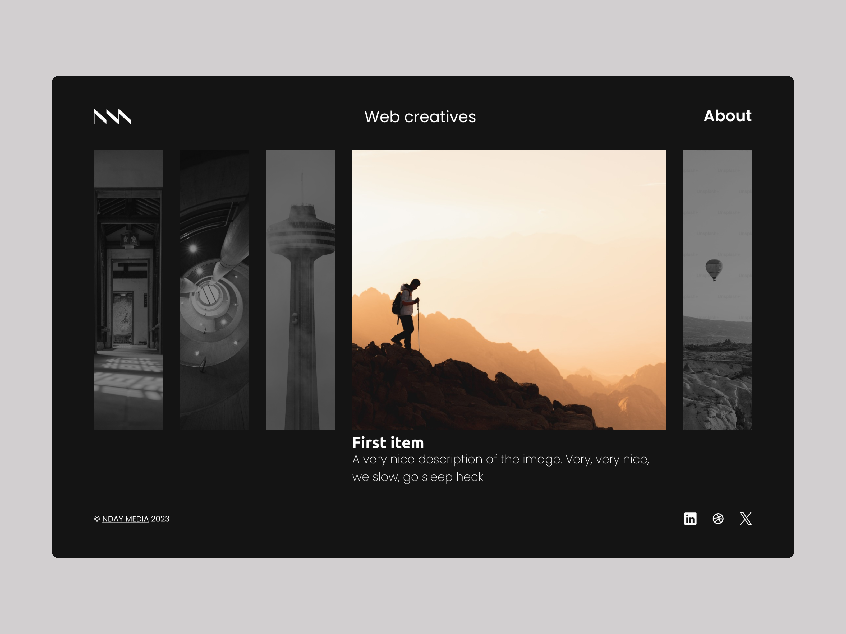 Example of Nday Media Website Design