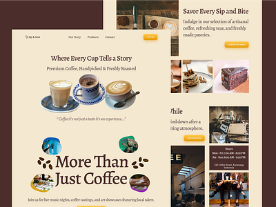 Coffee Shop Landing Page design landingpage uidesign webdesign coffeeshop