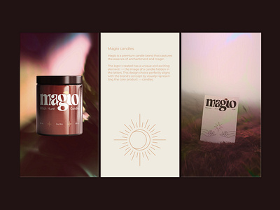 Identity for a scented candle brand / Magio adobe illustrator adobe photoshop brand identity branding branding design business card figma graphic design identity instagram logo logo design logodesign logotype packaging poster poster design print social media visual identity