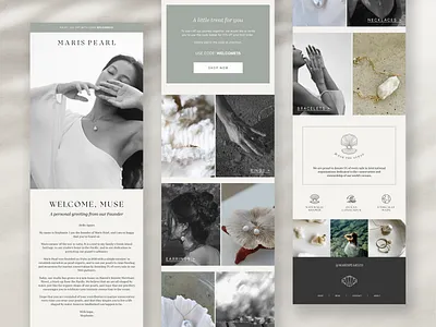 MARIS PEARL || Fine Jewellery Brand Welcome Flow Email Design email email design jewellery newsletter jewelry newsletter klaviyo klaviyo email klaviyo email design klaviyo flow klaviyo flow email design klaviyo newsletter newsletter newsletter design welcome email welcome email design welcome flow